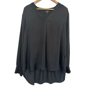 Alfani Black V Neck Long Sleeve Blouse size‎ 2X